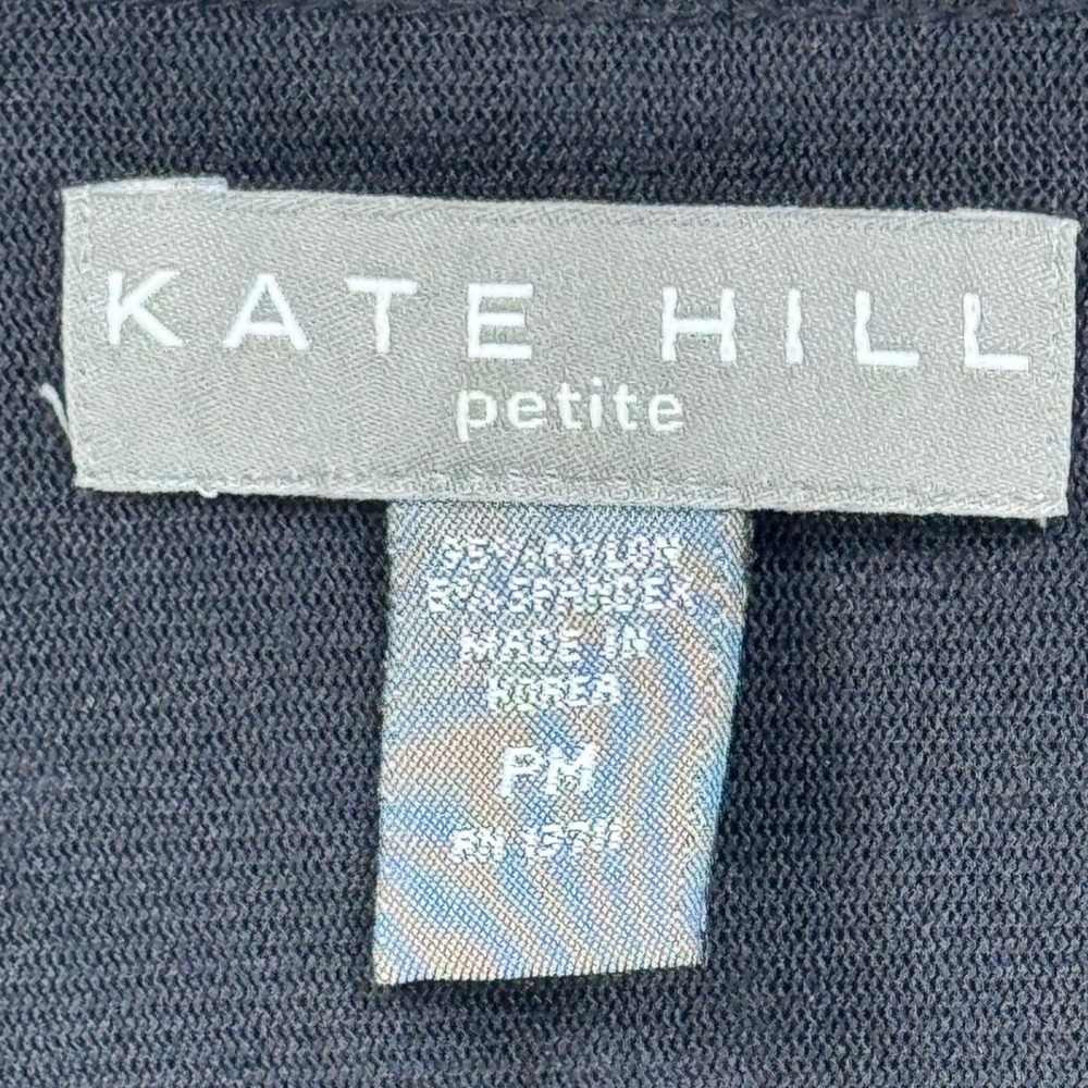 Kate Hill Petite Black Floral Lace Sleeveless Shell‎ Top PM - Picture 3 of 6